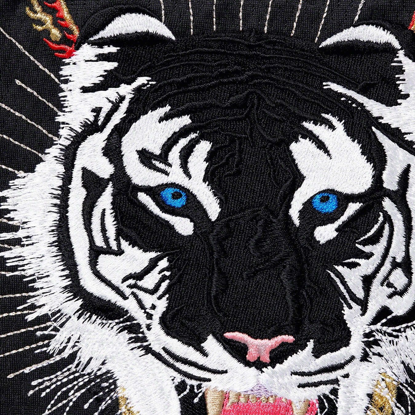 Tiger Embroidered Baseball Jersey view 10